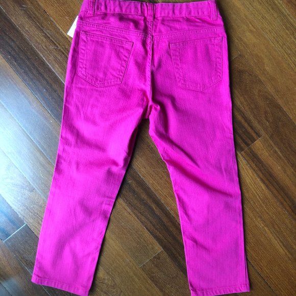 NEW Lands End Pink Denim Pencil Capri Pants Sz 12 - Picture 2 of 5